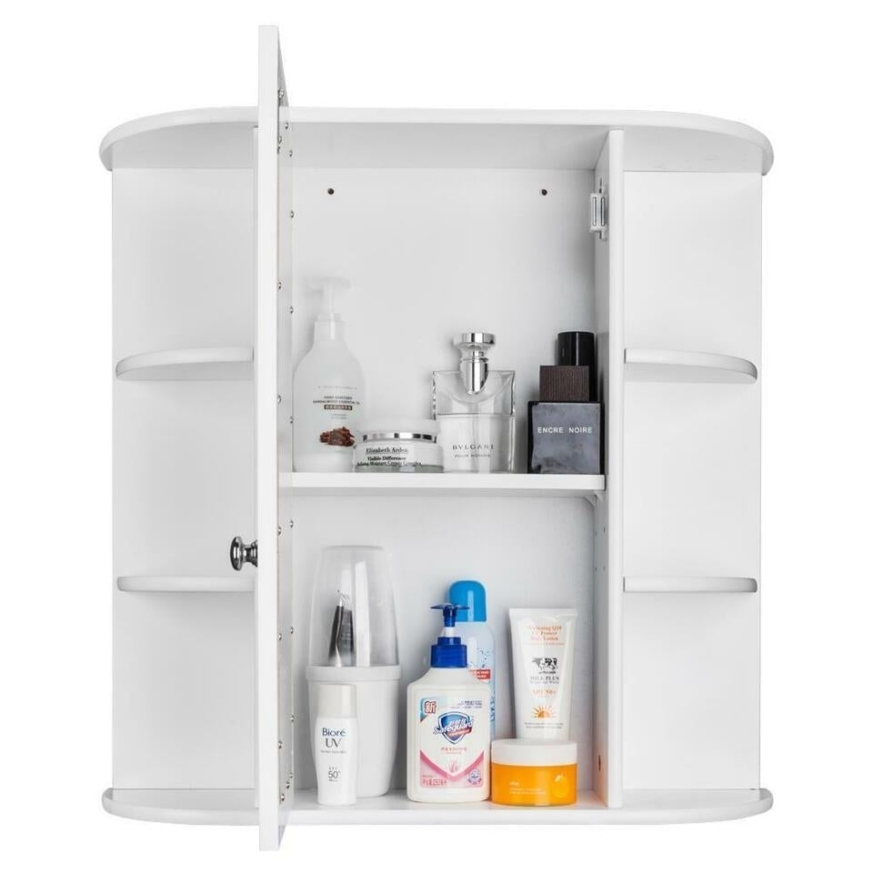 FCH Bathroom Wall Mirror Cabinet Medicine Cabinet Multipurpose Storage Organizer Image 3