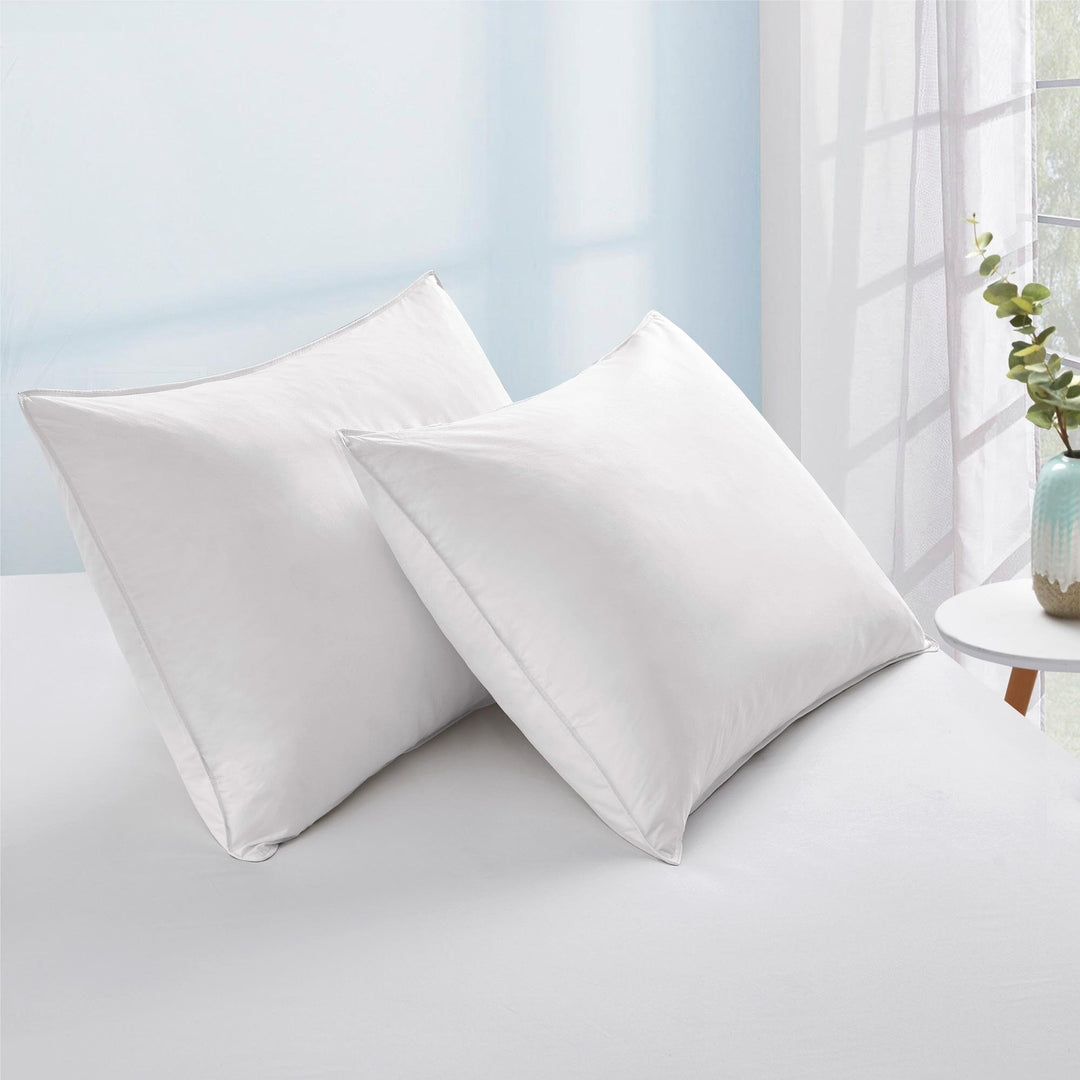 Basic Bedding Sets with All Season Goose Down Feather Comforter, 2 Pack Goose Down Pillows, Duvet Cover Set Image 4