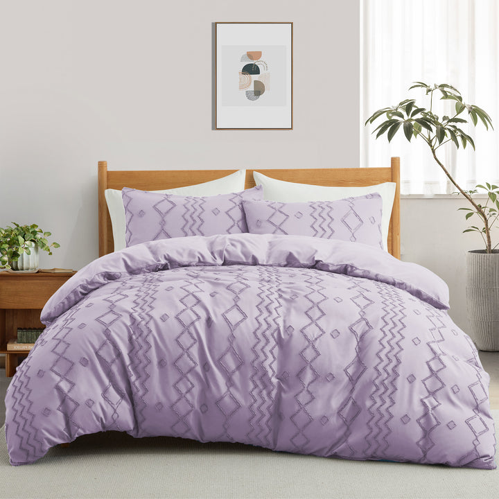 Basic Bedding Sets with All Season Goose Down Feather Comforter, 2 Pack Goose Down Pillows, Duvet Cover Set Image 8