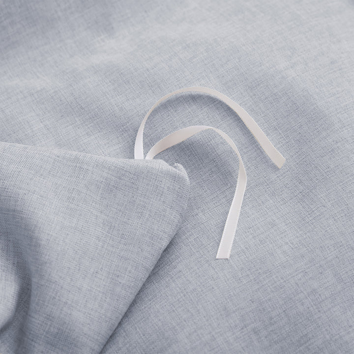 Solid Faux Linen Duvet Cover Set with Shams - Luxurious Comfort Image 6