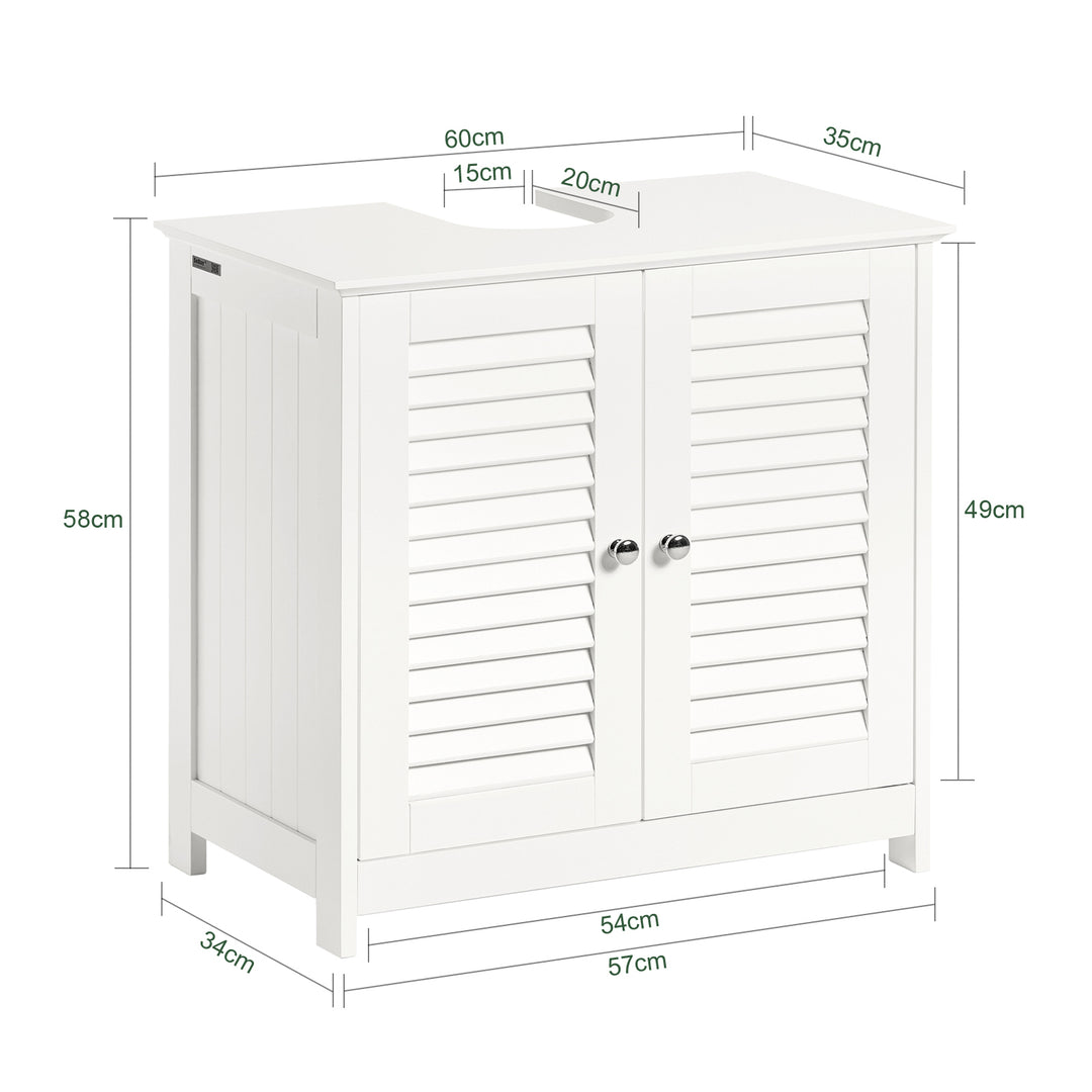 Haotian FRG237-W, Freestanding Bathroom Cabinet Image 2