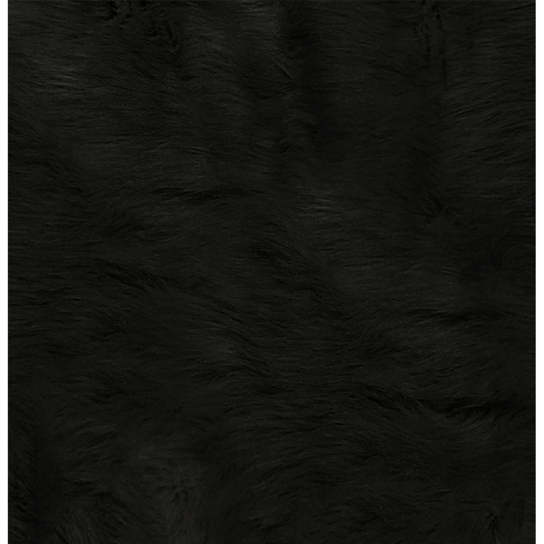 Luxe Faux Hide Rug Black Handmade Brazilian Cowhide 1-Piece Image 2