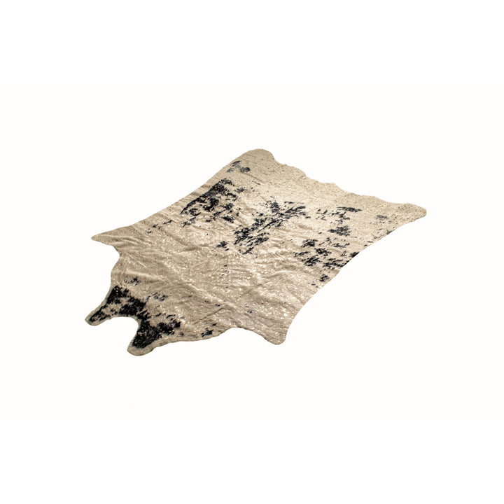 Luxe Faux Hide Rug Salty 1-Piece Cowhide Stain Resistant Handmade Image 8