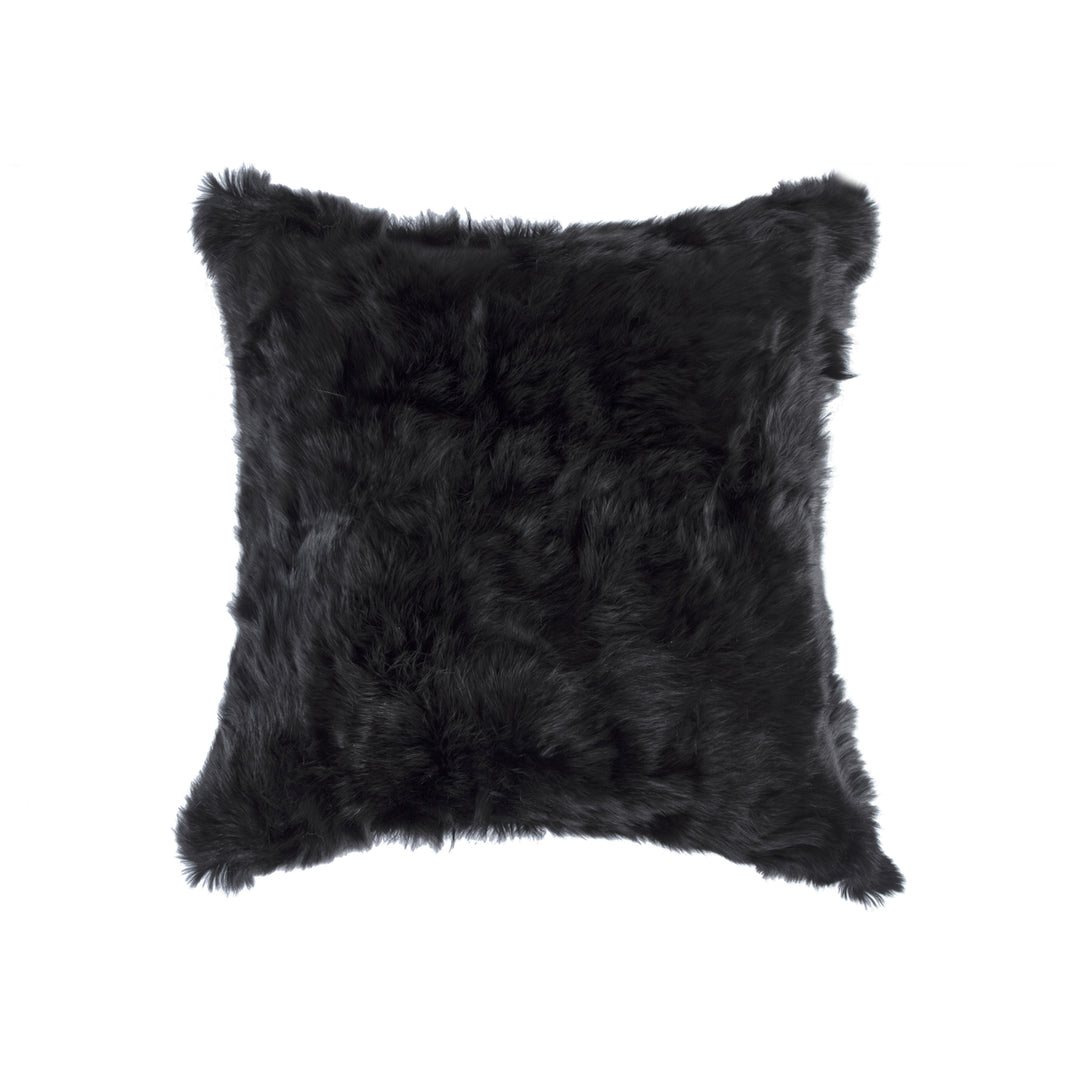 Natural Rabbit Pillow 100% Genuine faux Black 1-Piece Soft Rectangular 14x22 Image 4