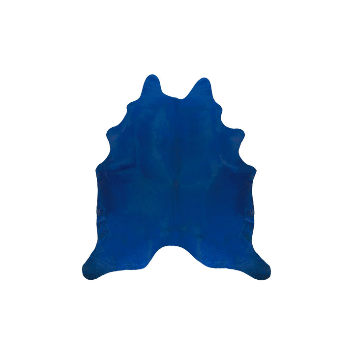 Natural Geneva Cowhide Rug 1-Piece Cobalt blue Image 1