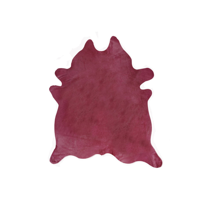 Natural Geneva Cowhide Rug Fuchsia 1-Piece Handmade Brazilian Image 3