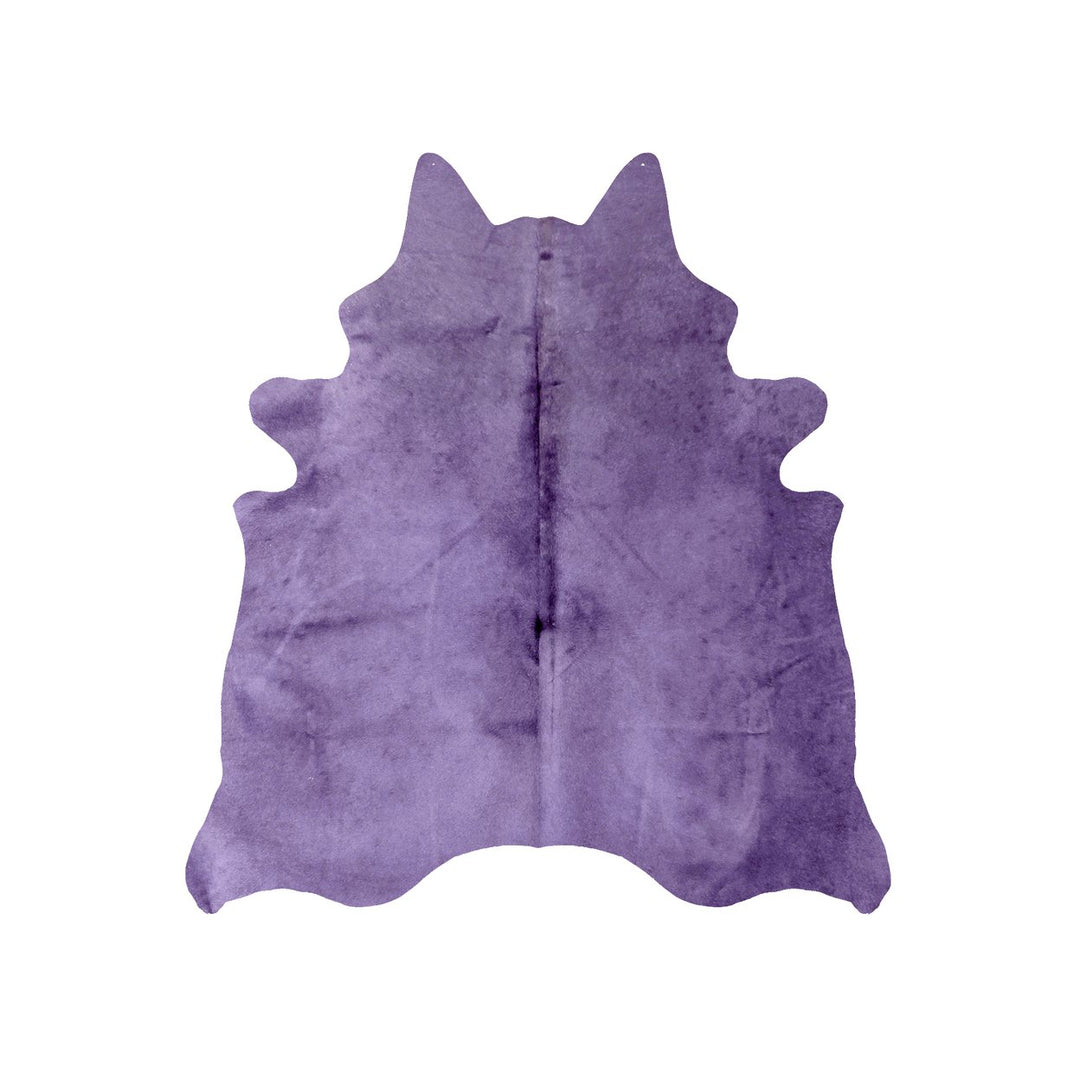 Natural Cowhide Rug Purple 1-Piece Handmade Brazilian Quality Image 1