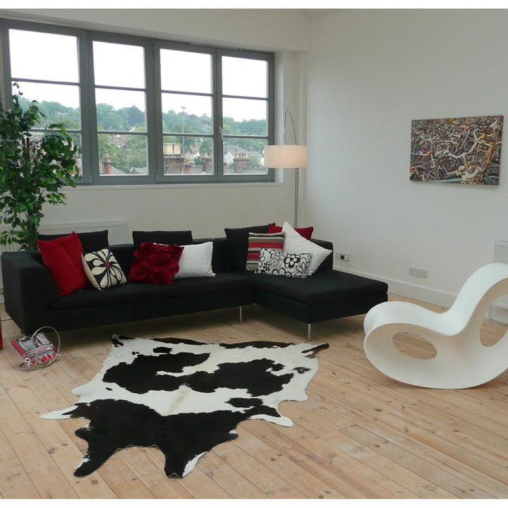 Kobe Cowhide Rug Natural 5x7 Handmade Brazilian Soft Stain Resistant Image 4