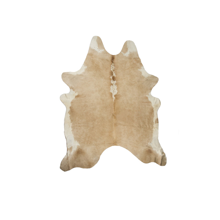 Kobe Cowhide Rug Natural Tan White 1-Piece Handmade Brazilian Cowhide Rug Image 1