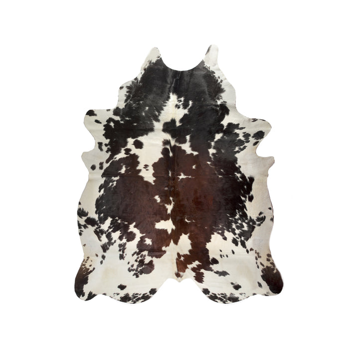 Kobe Cowhide Rug Tri-color Dark 1-Piece Natural Handmade Brazilian Image 3