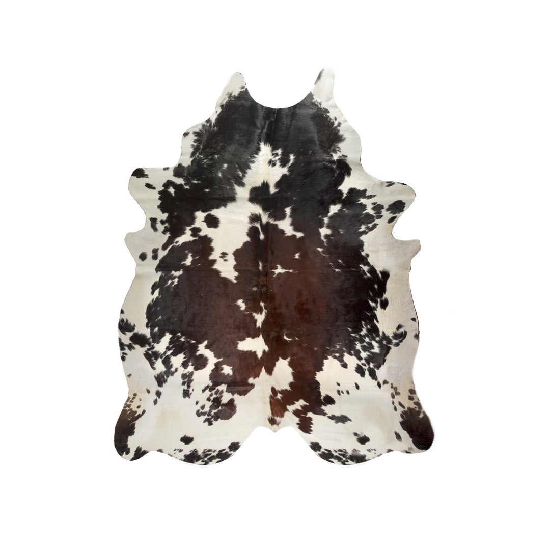 Kobe Cowhide Rug Tri-color Dark 1-Piece Natural Handmade Brazilian Image 1