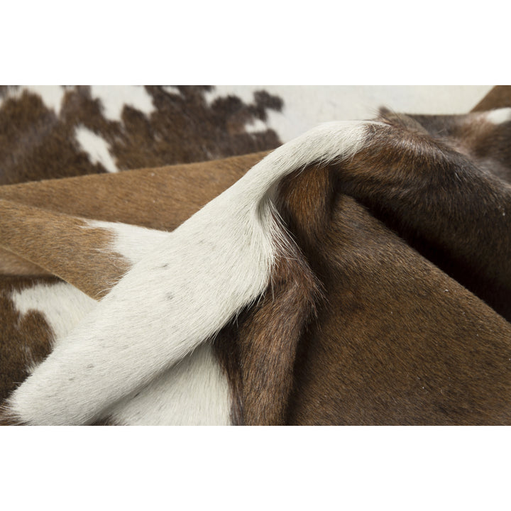 Kobe Cowhide Rug Natural Taupe and White 1-Piece Handmade Brazilian Design Image 4