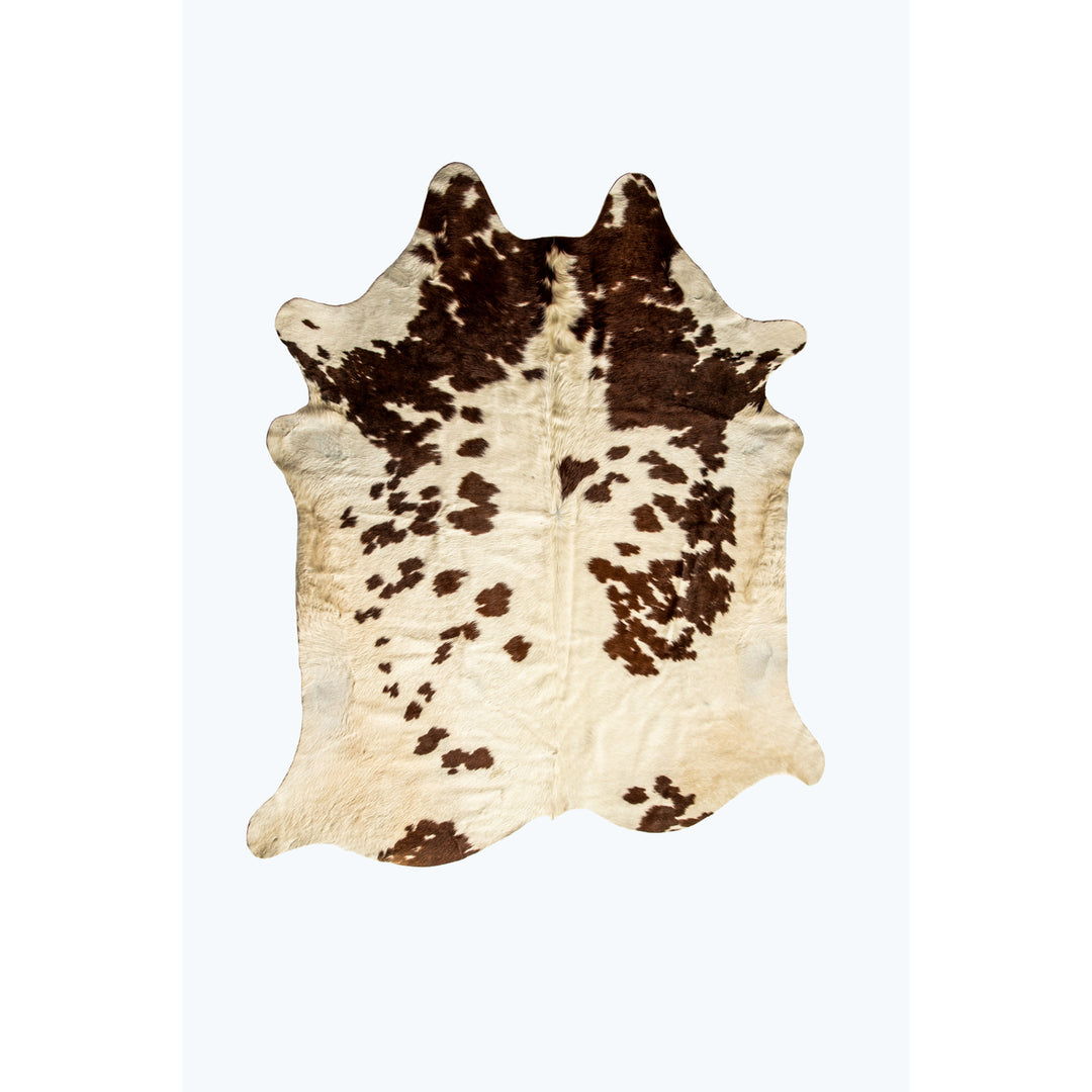 Natural  Kobe Cowhide Rug  1-Piece  S and p white/brown Image 1