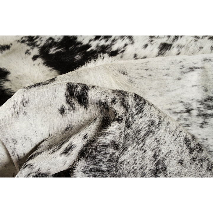 Kobe Cowhide Rug 1-Piece Black White Natural Soft Brazilian Image 2