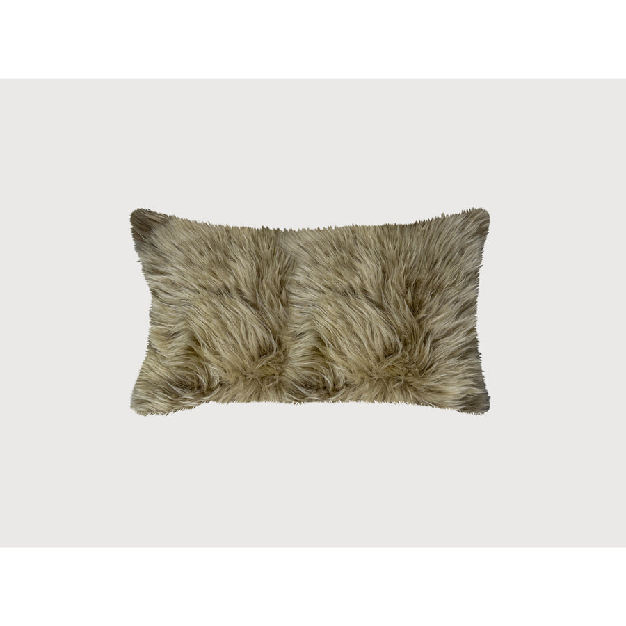 Zealand Sheepskin Pillow Taupe 1-Piece 100% Natural Image 1