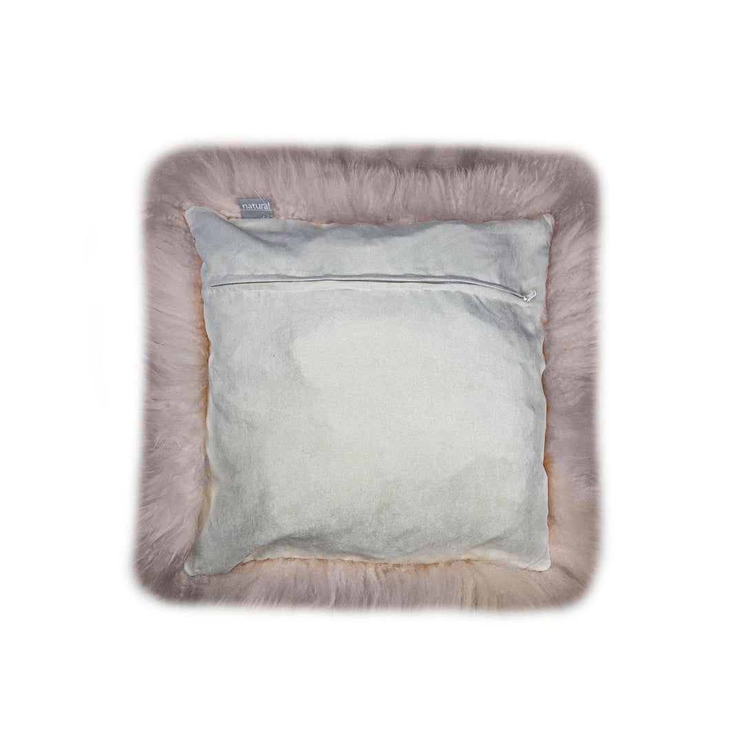 Zealand Sheepskin Pillow Blush Pink 100% Natural faux 1-Piece Image 9