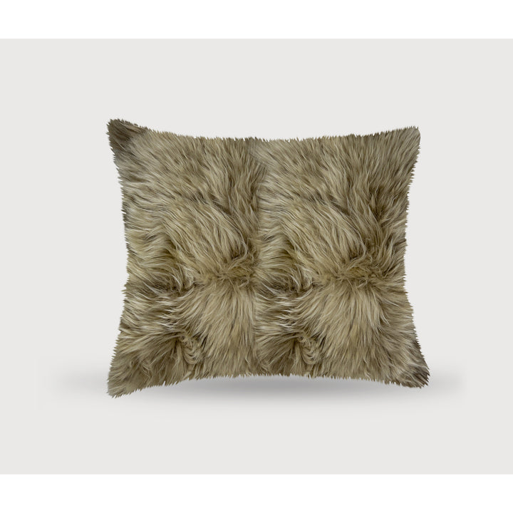 Zealand Sheepskin Pillow Taupe 1-Piece 100% Natural Image 9