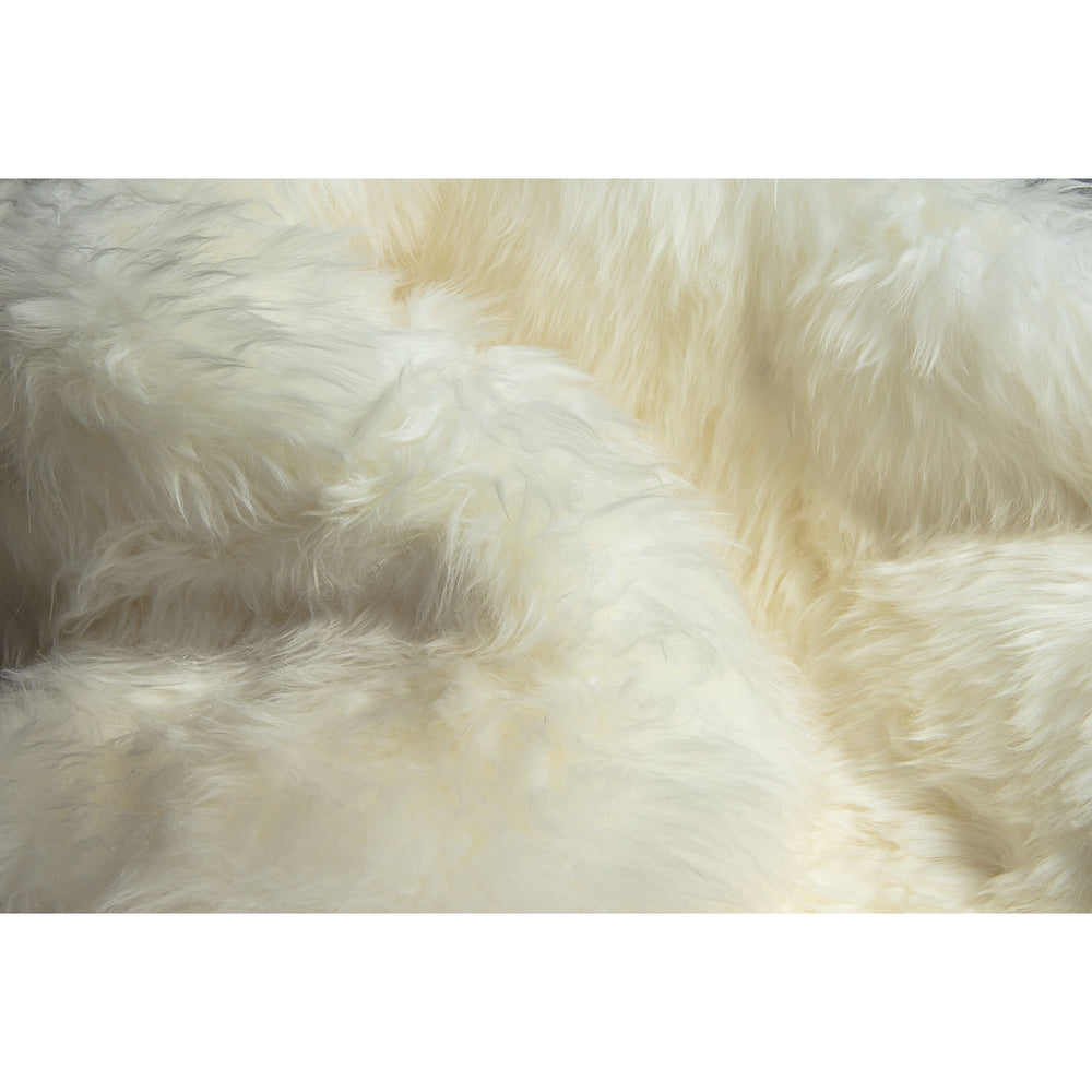 Natural Zealand Sheepskin Circular Rug 5 White Soft faux Image 2