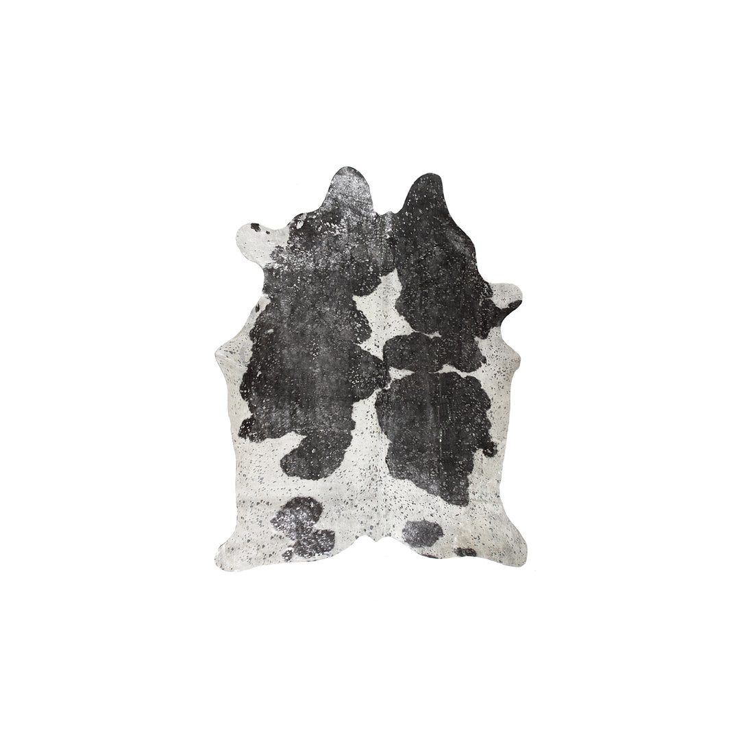 Natural  Scotland Cowhide Rug  1-Piece  Silver/black and white Image 1