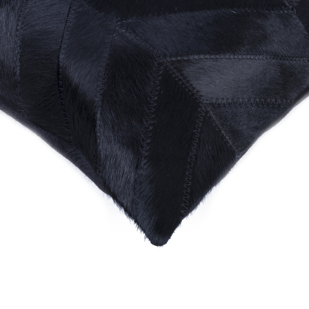 Natural Torino Chevron Cowhide Pillow Set Black 2-Piece Image 2