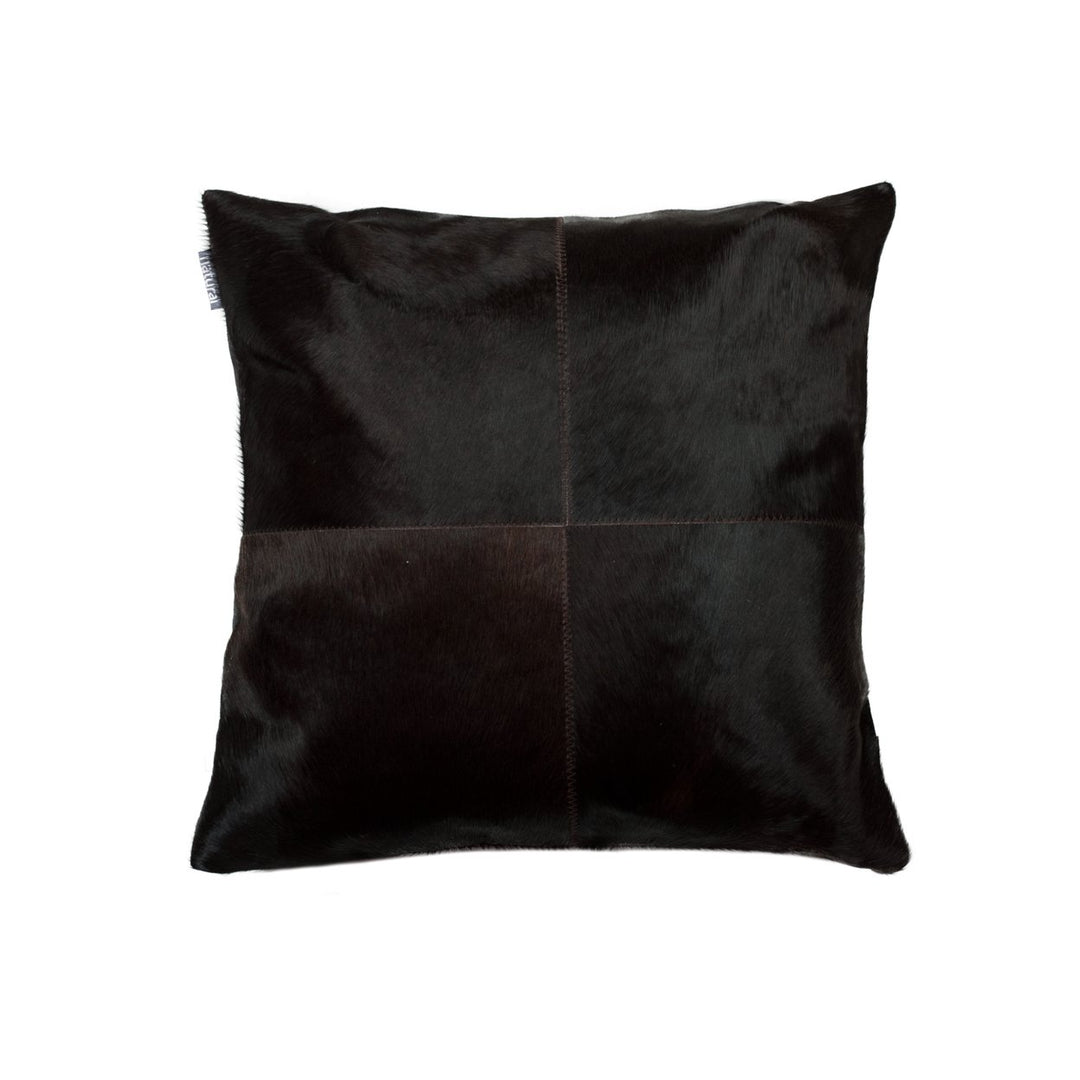 Torino Cowhide Pillow 100% Indian Brown 1-Piece Hand-Stitched Natural Decor Image 2