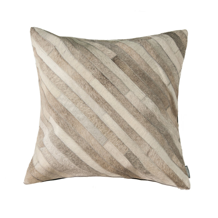 Torino Cowhide Pillow 22x22 Inch 100% Indian Cowhide Natural Image 3