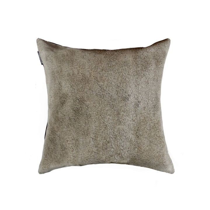 Torino Cowhide Pillow Grey 100% Indian Cowhide 1-Piece Decorative Cushion Image 1