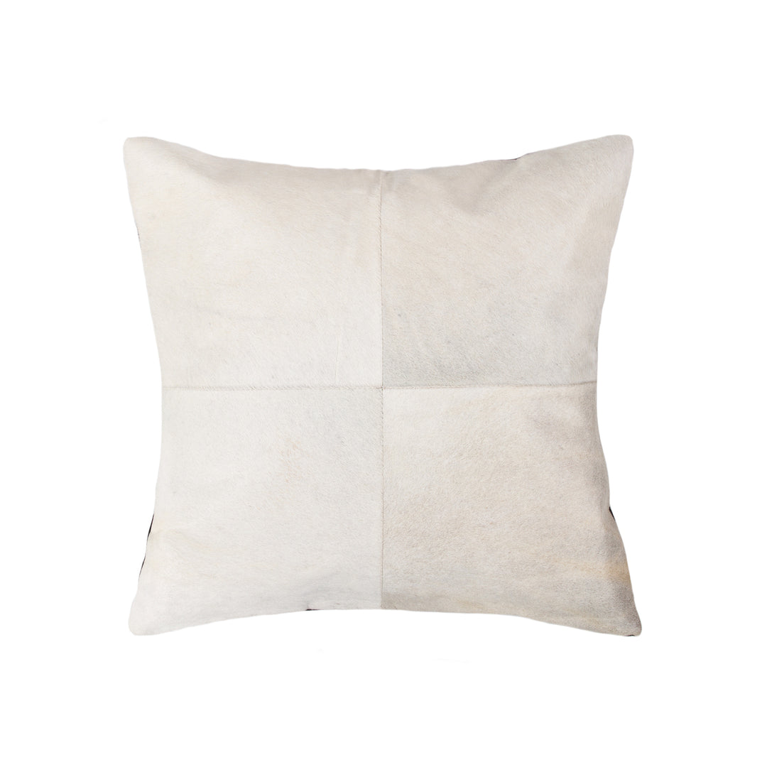 Torino Cowhide Pillow 1-Piece Off-White 100% Indian Cowhide Decorative Cushion Image 3