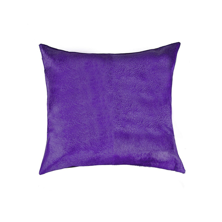 Torino Cowhide Pillow Purple 100% Indian Leather 1-Piece Cushion Image 1