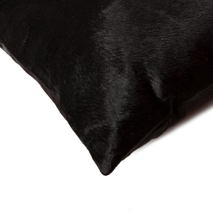 Natural Torino Cowhide Pillow 2-Piece Black 100% Indian Cowhide Image 2