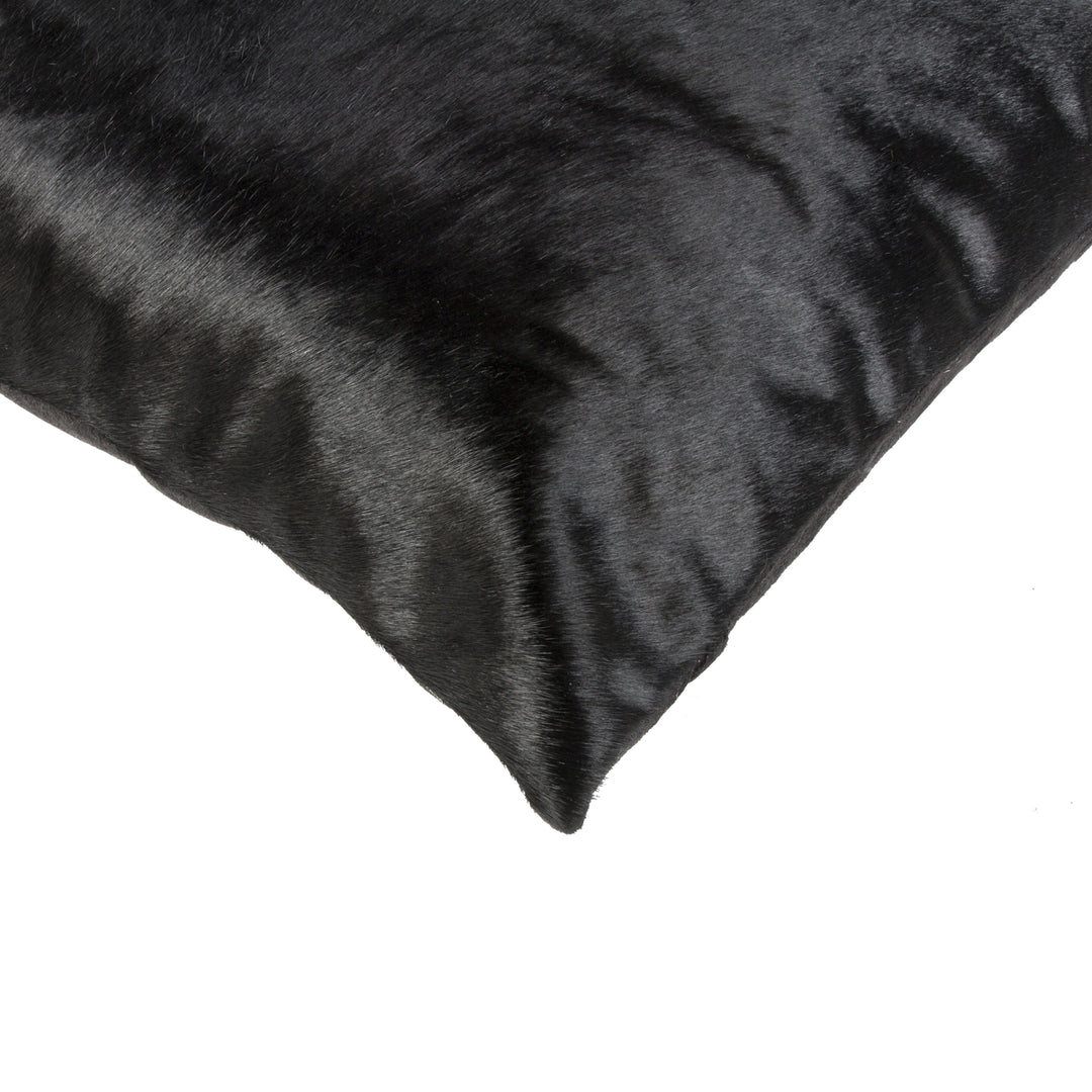 Natural Torino Cowhide Pillow 2-Piece Black 100% Indian Cowhide Image 6