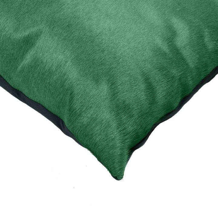 Torino Cowhide Pillow Set 2-Piece Verde 100% Indian Leather Image 2