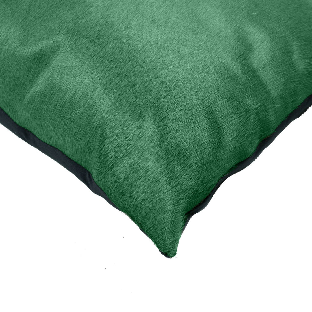 Torino Cowhide Pillow Set 2-Piece Verde 100% Indian Leather Image 4