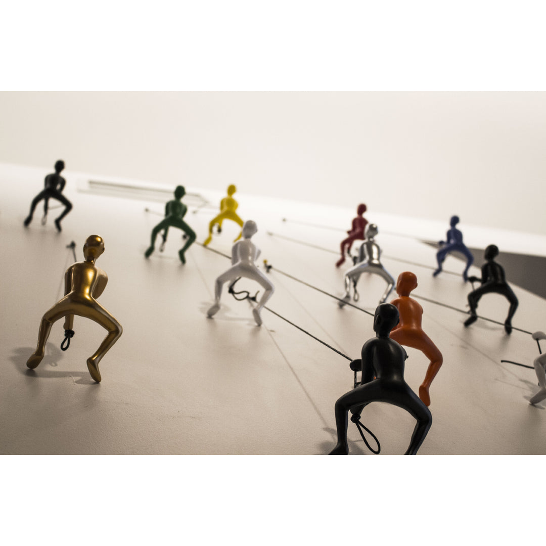 Climbing Man  Classic Wall-Art Sculpture  9-Piece  Bk,Wh,Si,Gd,Rd,Bl,Ye,Or,Gr Image 4