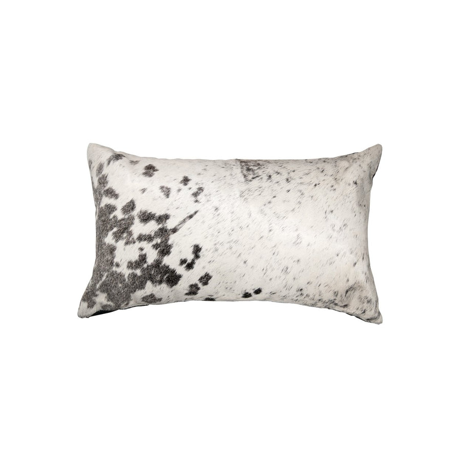 Natural Torino Cowhide Pillow Grey White 100% Indian Leather 1 Piece Image 1