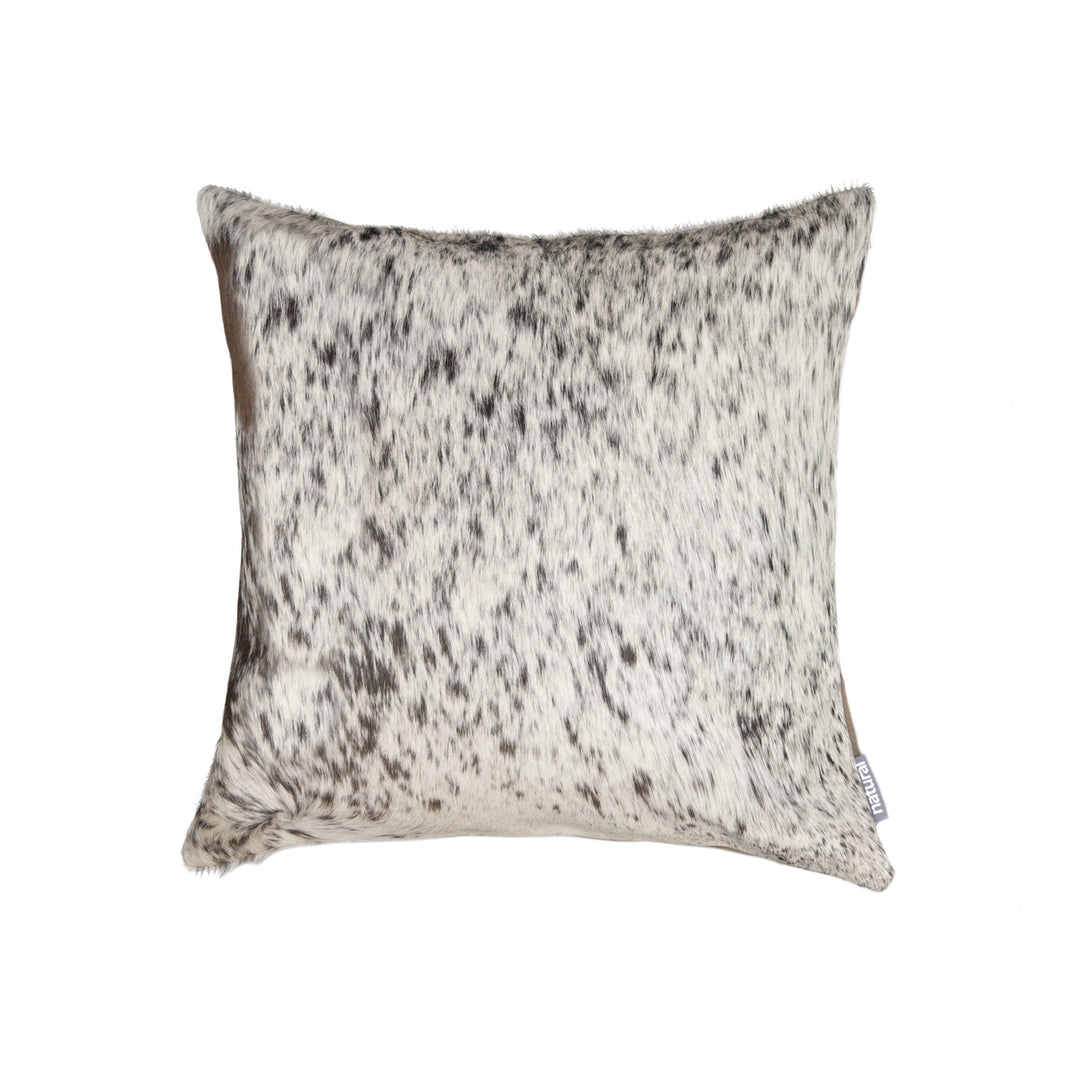 Natural Torino Cowhide Pillow Grey White 100% Indian Leather 1 Piece Image 3