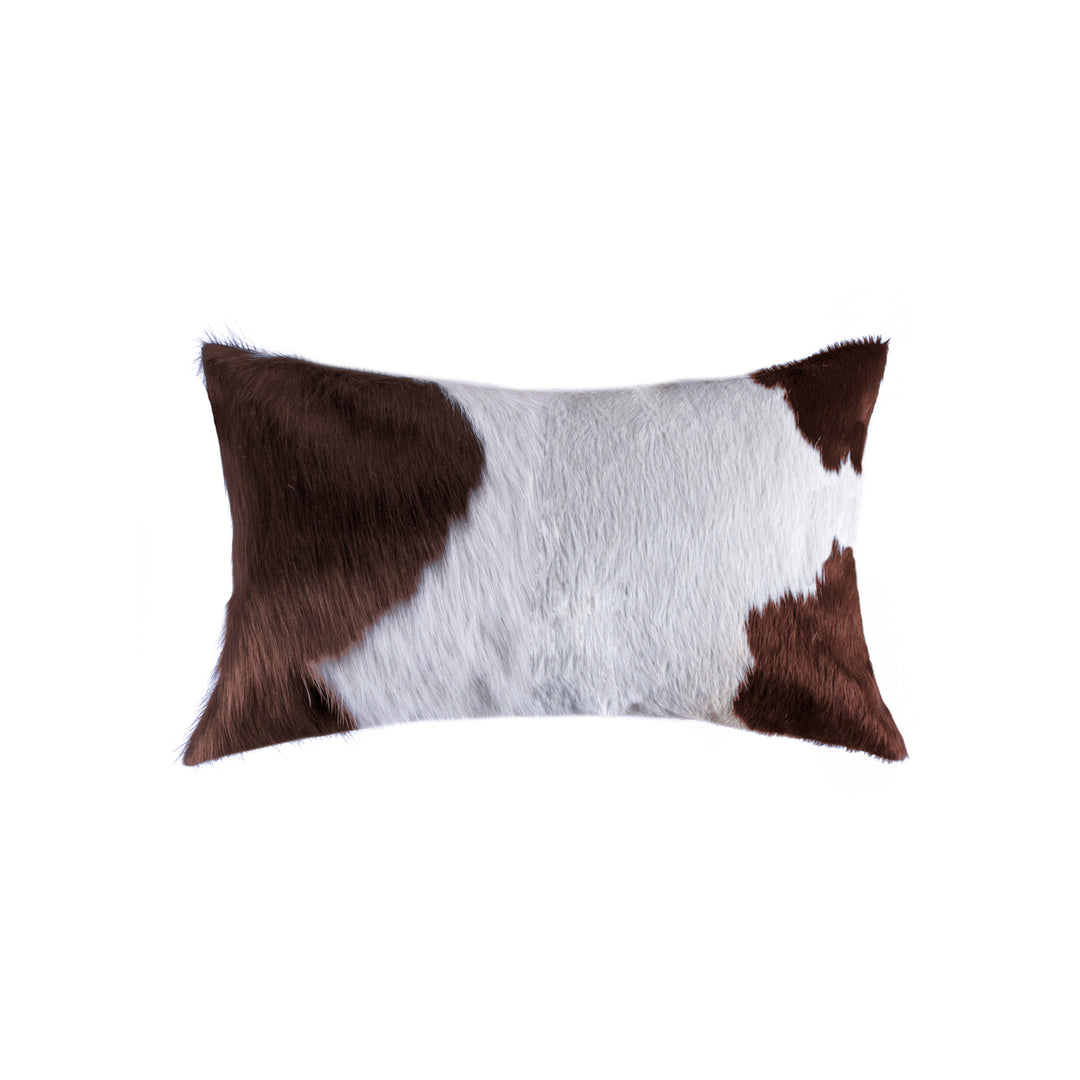 Natural Torino Cowhide Pillow 12x20 100% Indian Leather Soft Surface Image 2