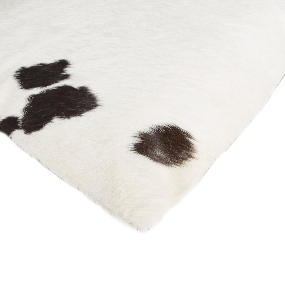 Torino Cowhide Pillow 2-Piece Set White Black 100% Indian Leather Image 3