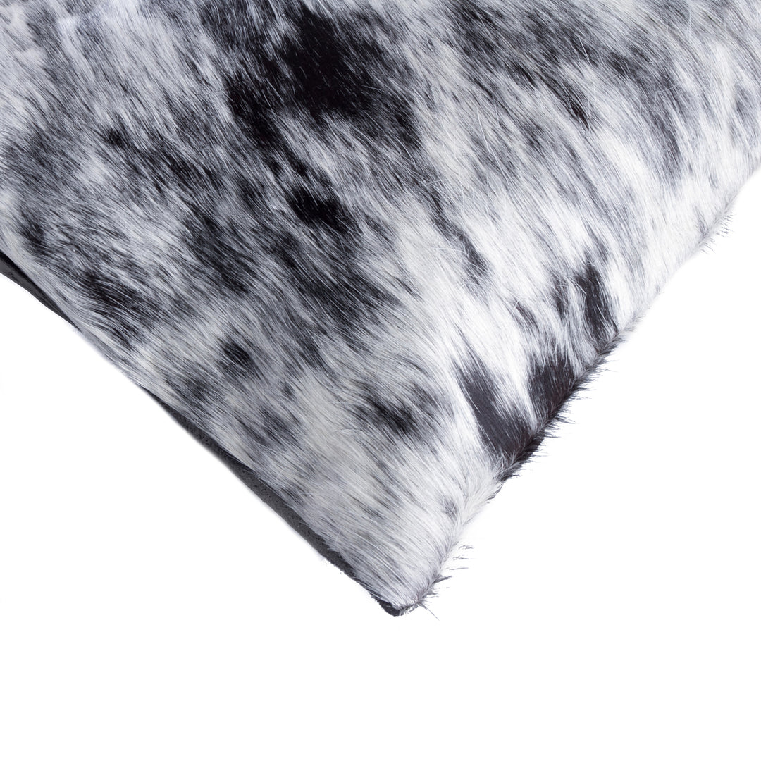 Natural  Torino Kobe Salt and Pepper Cowhide Pillow  2-Piece  Sandp black and white Image 2
