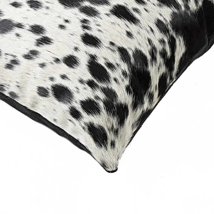 Natural  Torino Kobe Salt and Pepper Cowhide Pillow  2-Piece  Sandp black and white Image 4