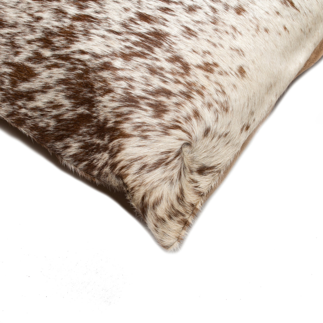 Torino Cowhide Pillow Set 2-Piece Choco White 100% Indian Cowhide Decor Image 4