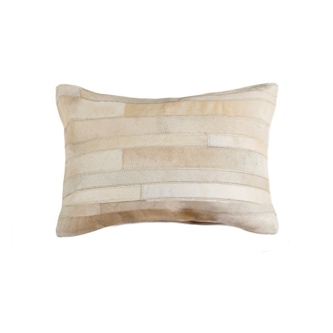 Natural  Torino Madrid Cowhide Pillow  1-Piece  12"x20"  1 Image 1