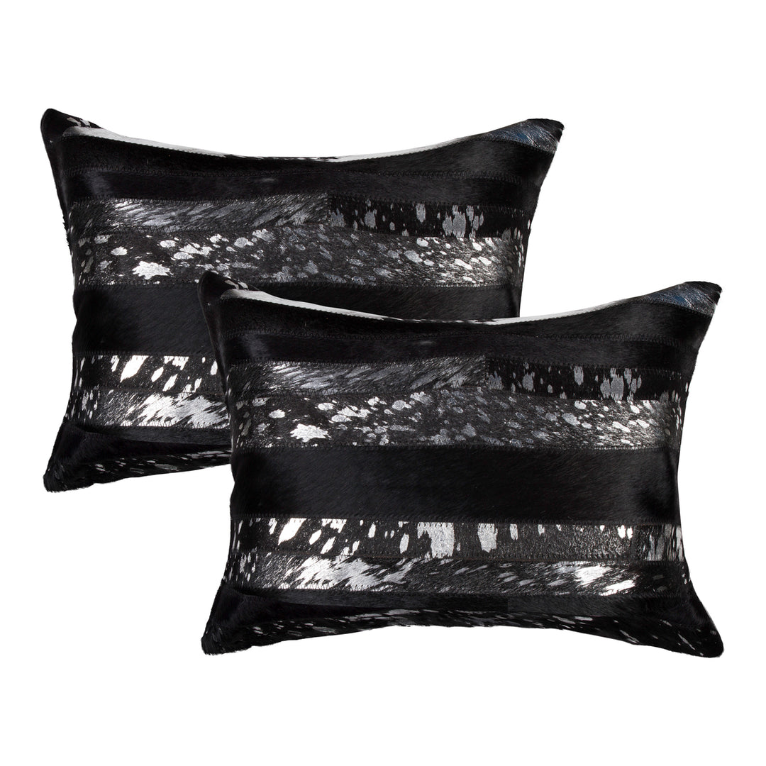 Natural  Torino Madrid Cowhide Pillow  2-Piece  12"x20" Image 5
