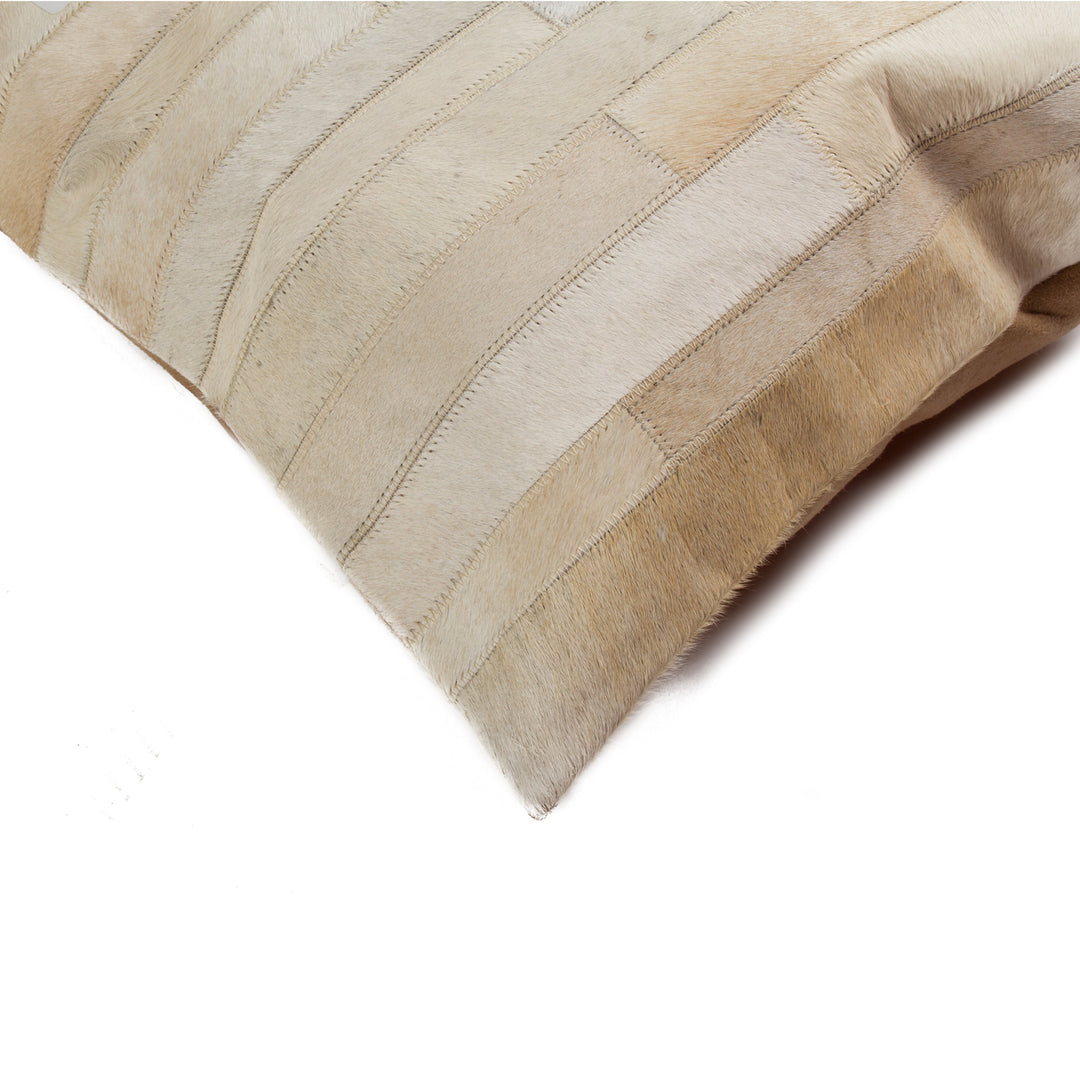 Natural  Torino Madrid Cowhide Pillow  2-Piece  18"x18" Image 4