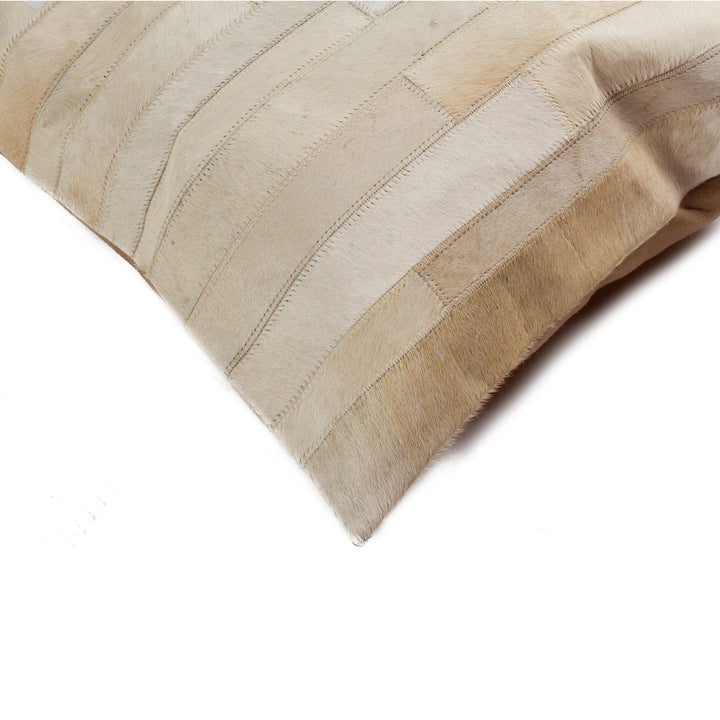 Natural  Torino Madrid Cowhide Pillow  2-Piece  18"x18" Image 4