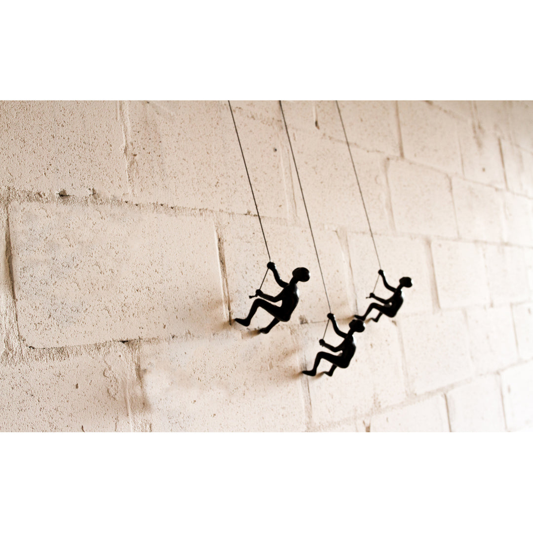 Climbing Man  Classic Wall-Art Sculpture  3-Piece  1 Image 2