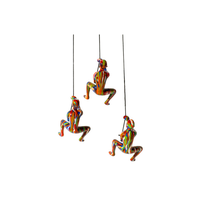 Climbing Man  Classic Wall-Art Sculpture  3-Piece  2 Image 1