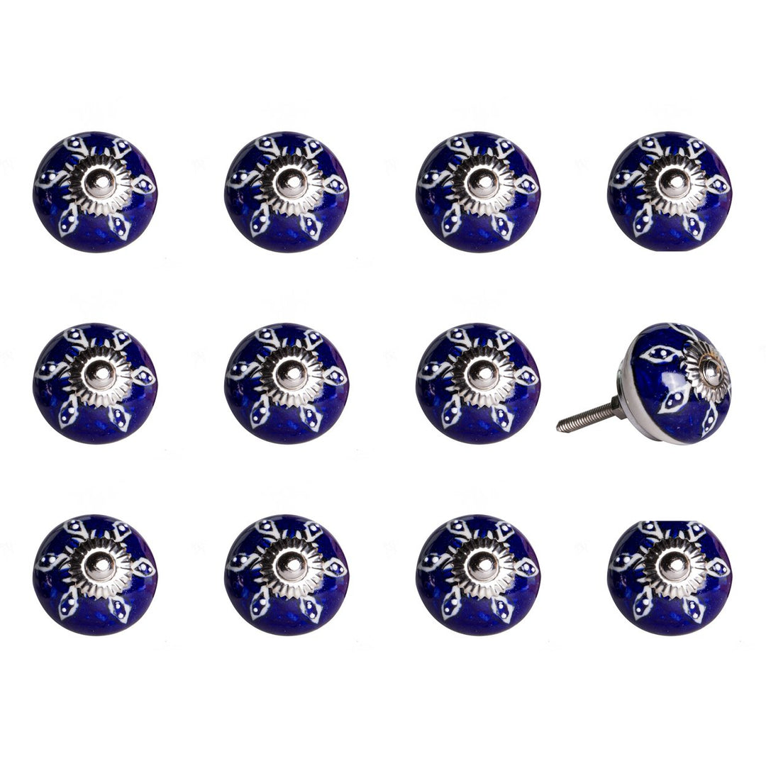 Knob-It Vintage Cabinet Drawer Knobs 12-Piece Colorful Hand Painted 9 Inch Image 1