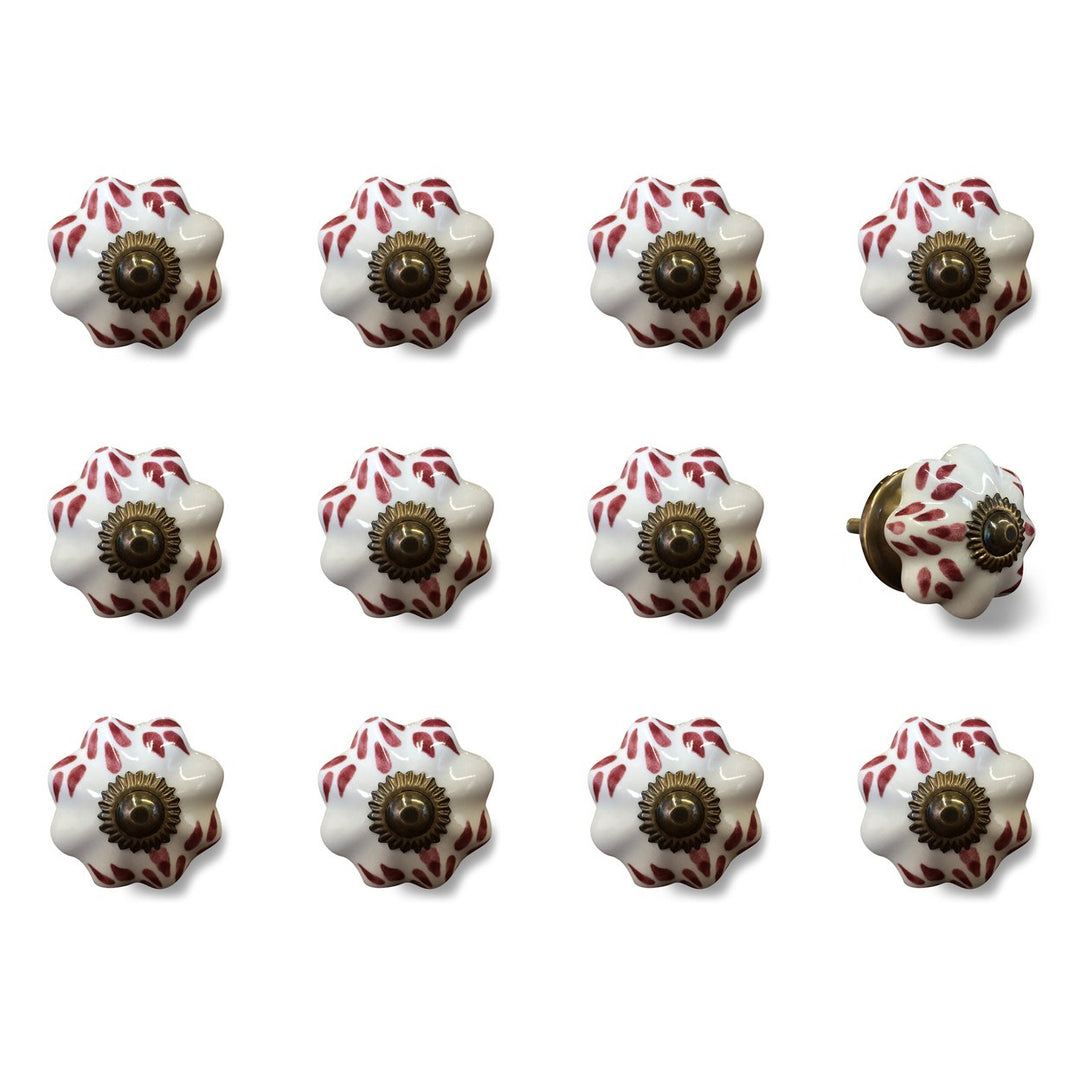 Knob-It Vintage Drawer Knobs 12-Piece Set 11 Inch Hand Painted Colorful Decor Image 1