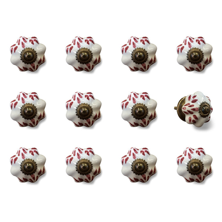 Knob-It Vintage Drawer Knobs 12-Piece Set 11 Inch Hand Painted Colorful Decor Image 1